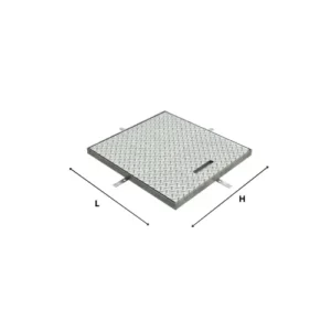 Trappe inox accès compteur d'eau - 1 ouvrant avec H et L